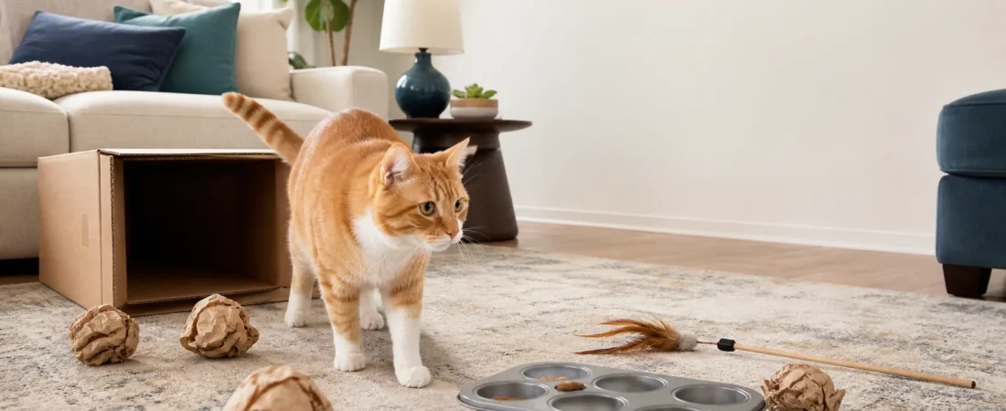 12 DIY Indoor Cat Enrichment Ideas That Are Actually Practical