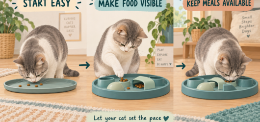 How to Introduce a Cat Puzzle Feeder: Make the First Try Easy